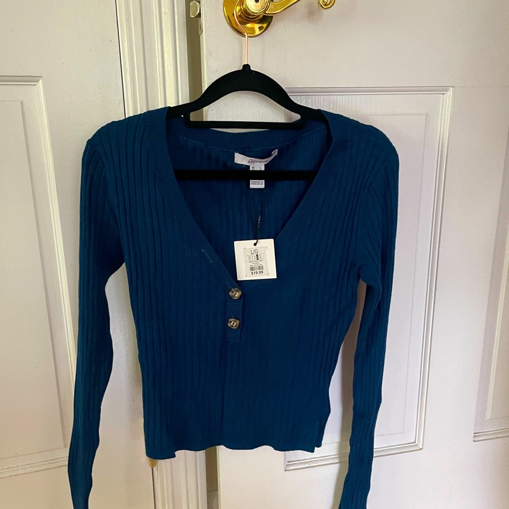 Teal sweater